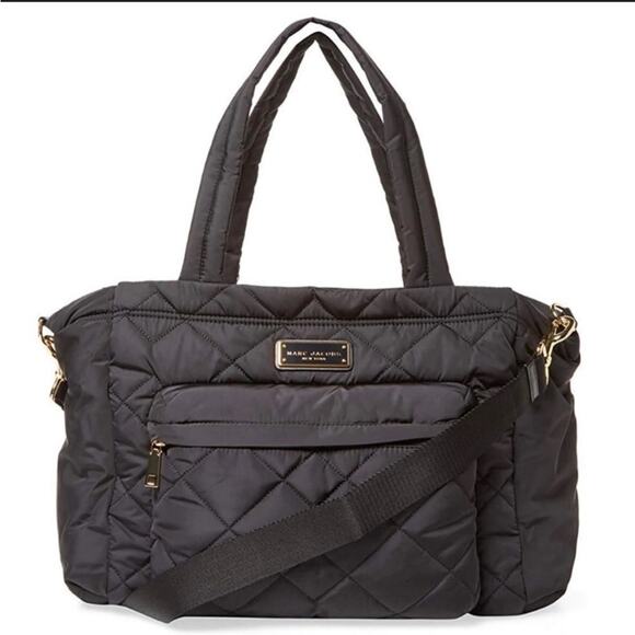 Marc Jacob’s Black Crossbody Nylon Quilted Diaper Travel Tote Bag - Picture 1 of 13